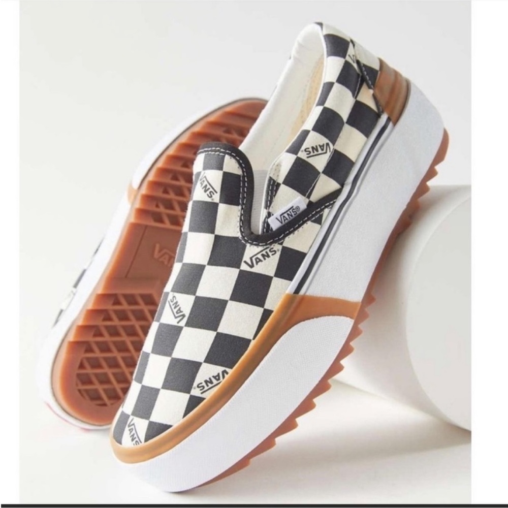 Stacked checkered vans